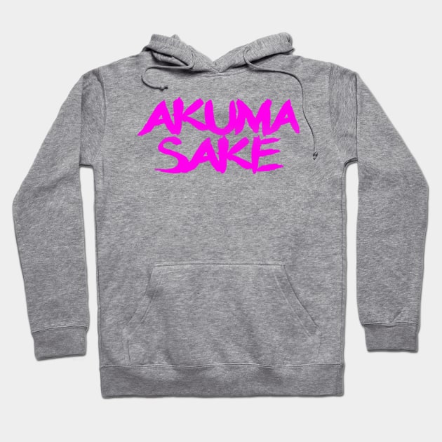 Akuma Sake Logo- Pink Design Hoodie by sketchbooksage